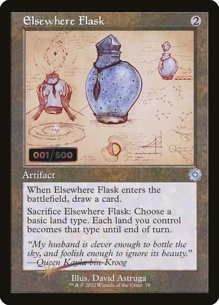Elsewhere Flask, Magic card BRR 78z — The Brothers' War Retro Artifacts set