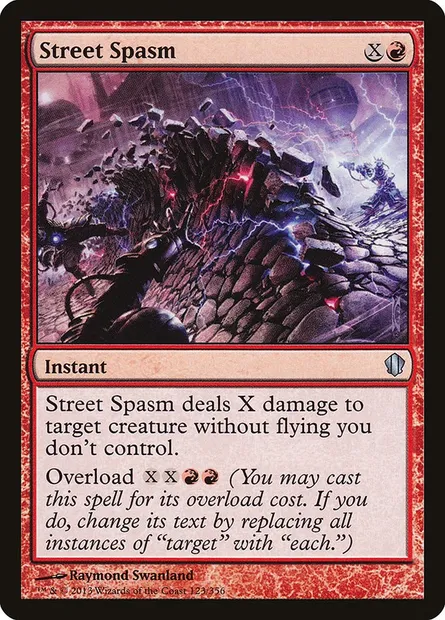 Street Spasm, Magic card C13 123 — Commander 2013 set