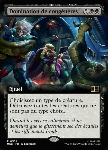 Domination de congénères, carte Magic MSC 351 — extension Marvel Super Heroes Commander