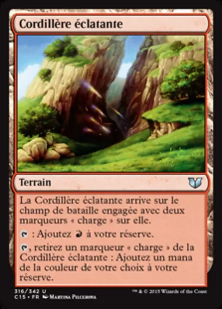 Cordillère éclatante, carte Magic C15 316 — extension Commander 2015