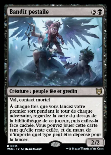 Bandit pestaile, carte Magic WOC 13 — extension Wilds of Eldraine Commander