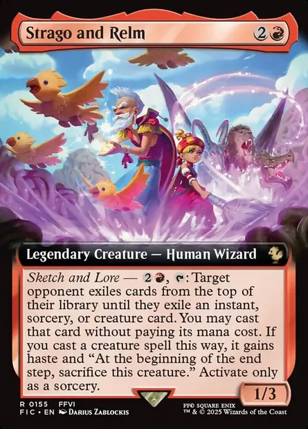 Strago and Relm, Magic card FIC 155 — Final Fantasy Commander set