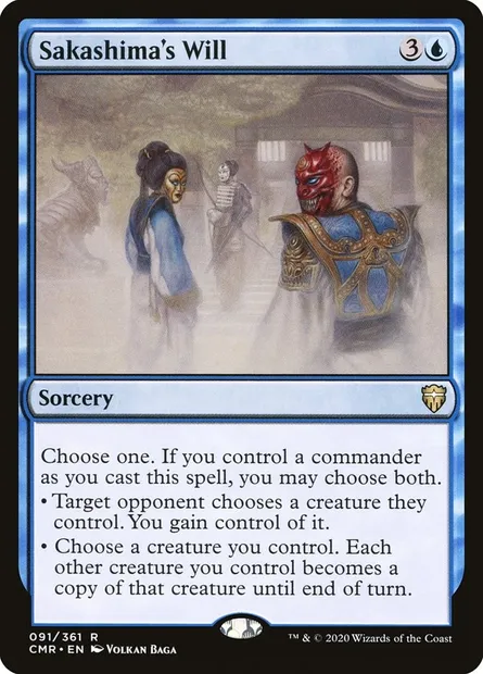 Sakashima's Will, Magic card CMR 91 — Commander Legends set