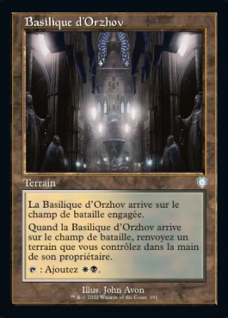 Basilique d'Orzhov, carte Magic BRC 191 — extension The Brothers' War Commander