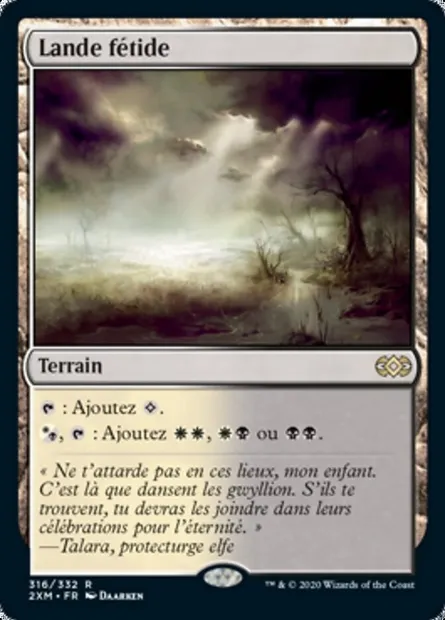 Lande fétide, carte Magic 2XM 316 — extension Double Masters