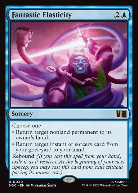 Fantastic Elasticity, Magic card MSC 30 — Marvel Super Heroes Commander set