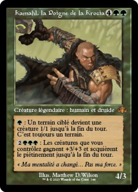 Kamahl, la Poigne de la Krosia, carte Magic DMR 344 — extension Dominaria Remastered