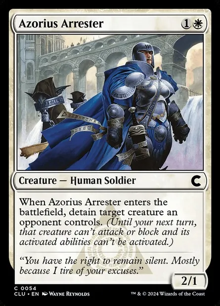 Azorius Arrester, Magic card CLU 54 — Ravnica: Clue Edition set