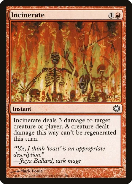 Incinération, carte Magic CST 194 — extension Coldsnap Theme Decks