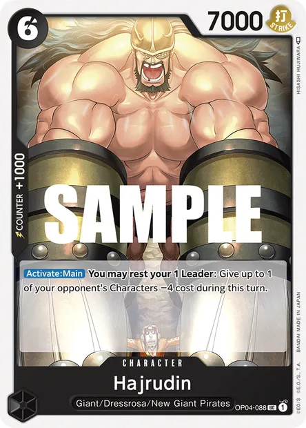 Hajrudin, One Piece card OP04-088 — KINGDOMS OF INTRIGUE set