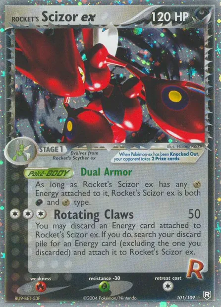 Rocket's Scizor ex, carte Pokémon TRR 101 — extension Team Rocket Returns