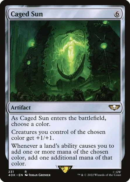 Soleil emprisonné, carte Magic 40K 231 — extension Warhammer 40,000 Commander