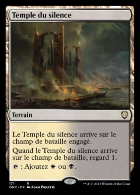 Temple du silence, carte Magic ONC 171 — extension Phyrexia: All Will Be One Commander
