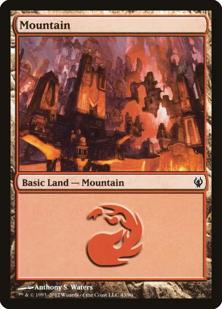Montagne, carte Magic DDJ 43 — extension Duel Decks: Izzet vs. Golgari