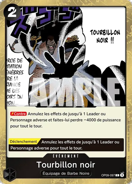 Tourbillon noir, carte One Piece OP09-097 — extension LES NOUVEAUX EMPEREURS