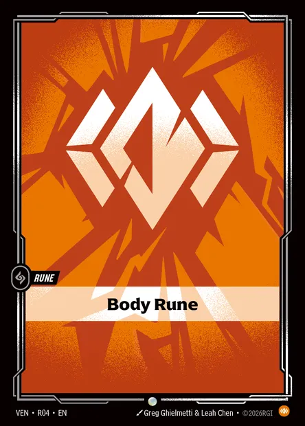 Body Rune, Riftbound card VEN R04 — Vendetta set