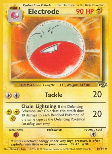 Electrode, Pokémon card JU 18 — Jungle set