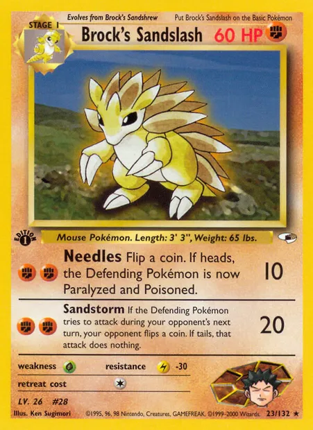 Brock's Sandslash, carte Pokémon GH 23 — extension Gym Heroes