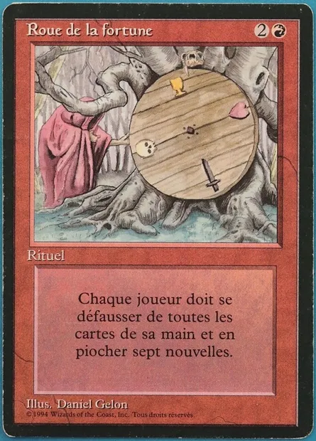 Roue de la fortune, carte Magic FBB 185 — extension Foreign Black Border