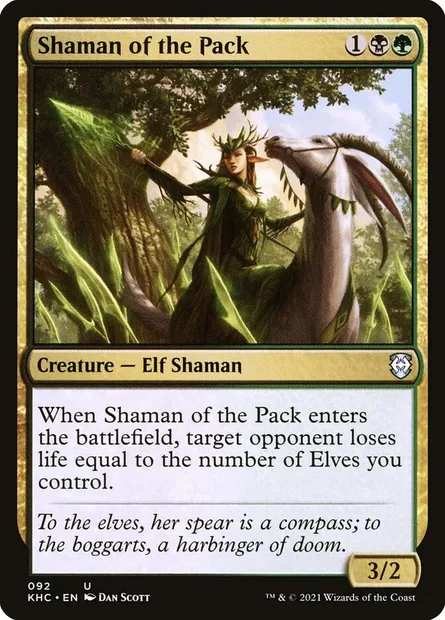Shaman of the Pack, Magic card KHC 92 — Kaldheim Commander set