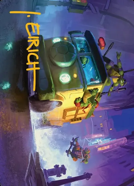 Turtle Van // Turtle Van, Magic card ATMT 19 — Teenage Mutant Ninja Turtles Art Series set