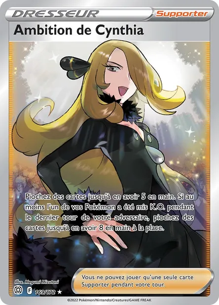 Ambition de Cynthia, carte Pokémon BRS 169 — extension Stars Étincelantes