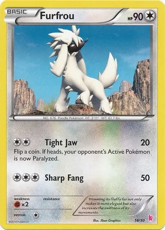 Furfrou, Pokémon card TK6S 016 — XY Trainer Kit: Sylveon set