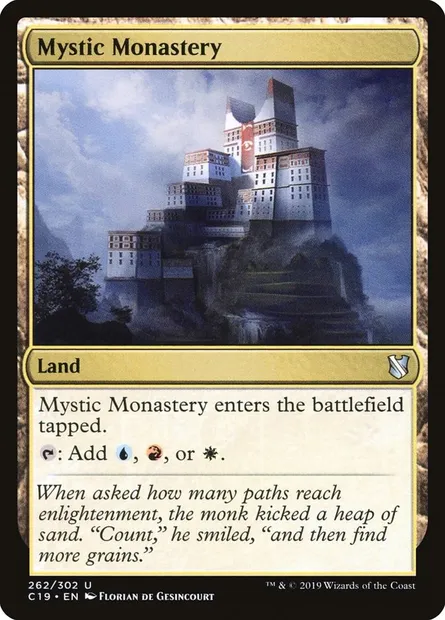 Mystic Monastery, Magic card C19 262 — Commander 2019 set