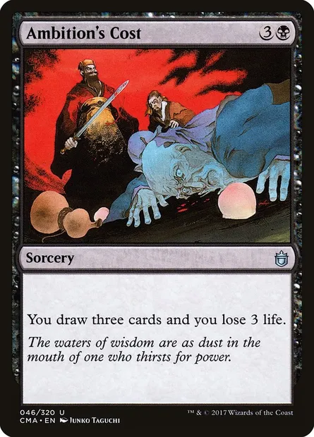 Ambition's Cost, Magic card CMA 46 — Commander Anthology set