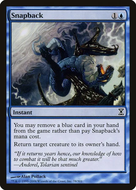 Snapback, Magic card TSP 78 — Time Spiral set