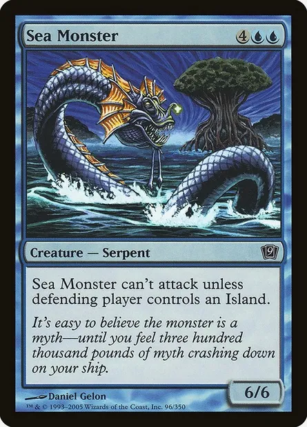 Monstre marin, carte Magic 9ED 96★ — extension Neuvième Edition