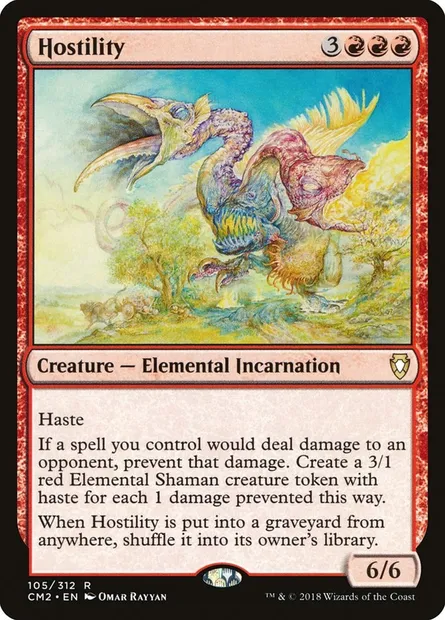 Hostilité, carte Magic CM2 105 — extension Commander Anthology Volume II