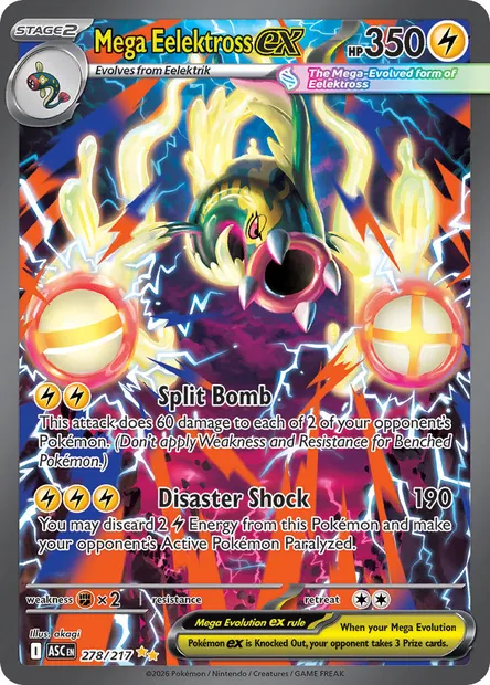 Mega Eelektross ex, Pokémon card ASC 278 — Ascended Heroes set
