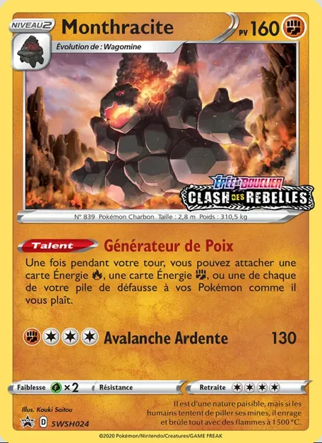 Monthracite, carte Pokémon SWSH 024 — extension Promo SWSH