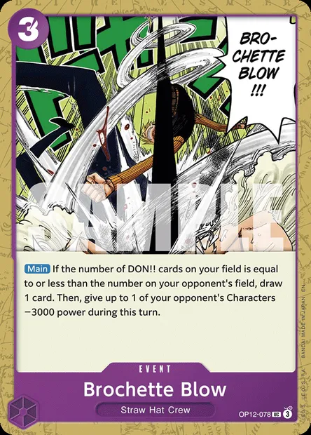 Brochette Blow, One Piece card OP12-078 — LEGACY OF THE MASTER set