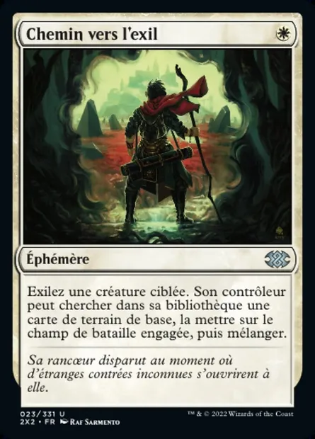 Chemin vers l'exil, carte Magic 2X2 23 — extension Double Masters 2022