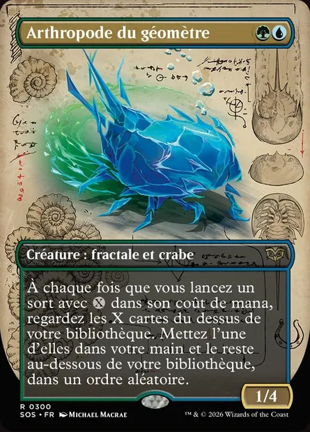 Arthropode du géomètre, carte Magic SOS 300 — extension Secrets of Strixhaven