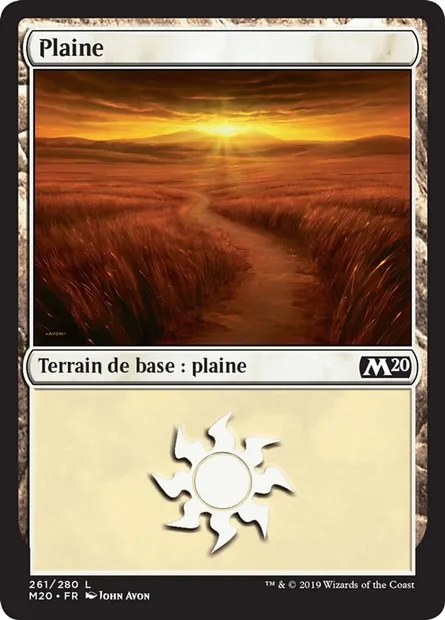 Plaine, carte Magic M20 261 — extension Core Set 2020