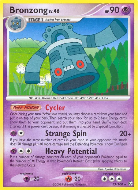 Bronzong, Pokémon card SF 13 — Stormfront set