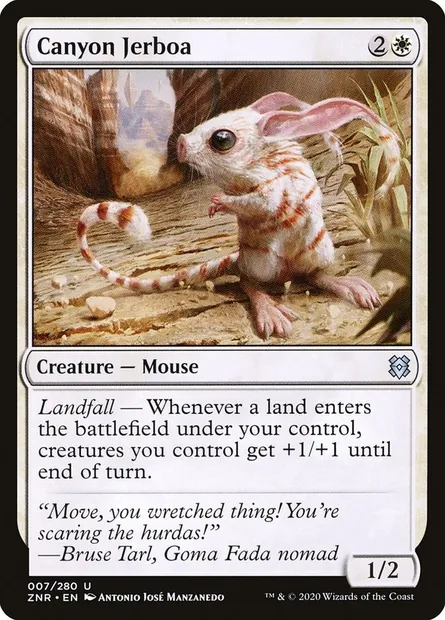 Canyon Jerboa, Magic card ZNR 7 — Zendikar Rising set