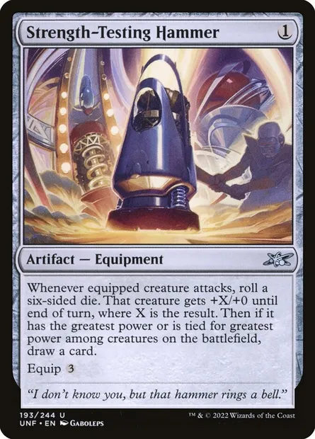 Strength-Testing Hammer, carte Magic UNF 193 — extension Unfinity