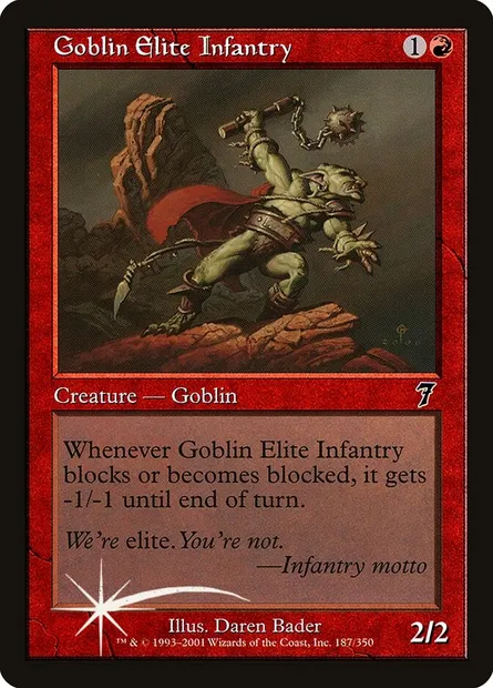 Goblin Elite Infantry, Magic card 7ED 187★ — Seventh Edition set