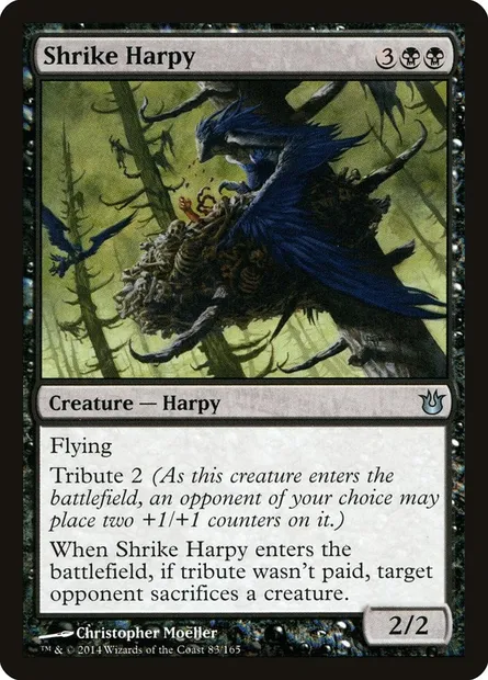 Shrike Harpy, Magic card BNG 83 — Born of the Gods set