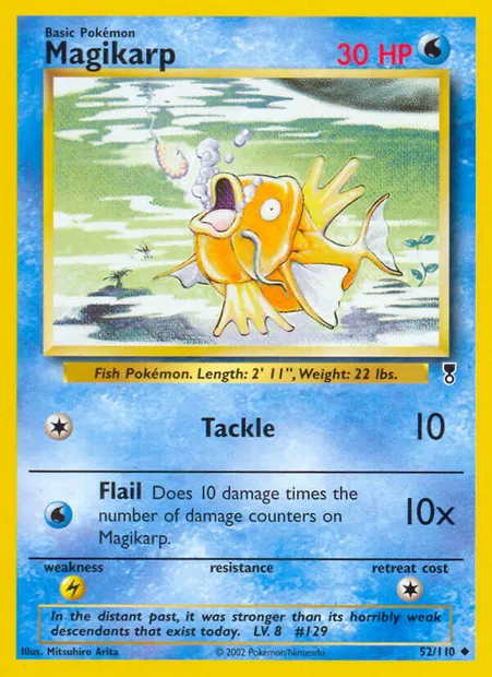 Magicarpe, carte Pokémon LC 52 — extension Legendary Collection
