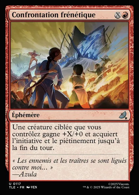 Confrontation frénétique, carte Magic TLE 117 — extension Avatar: The Last Airbender Eternal