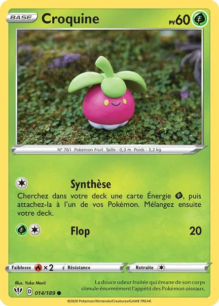 Croquine, carte Pokémon DAA 14 — extension Ténèbres Embrasées