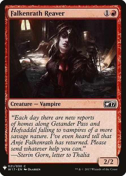 Falkenrath Reaver, Magic card PLST W17-21 — The List set