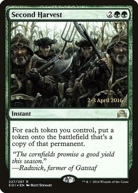 Second Harvest, Magic card PSOI 227s — Shadows over Innistrad Promos set