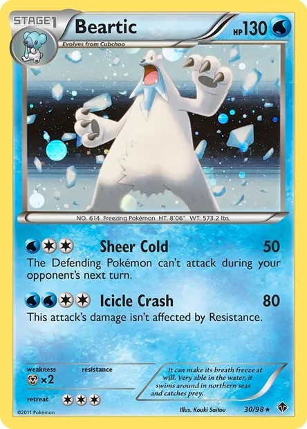 Beartic, Pokémon card TDX 030c — Theme Deck & Blisters Exclusives set
