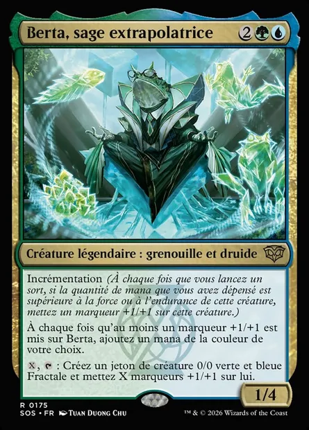 Berta, sage extrapolatrice, carte Magic SOS 175 — extension Secrets of Strixhaven